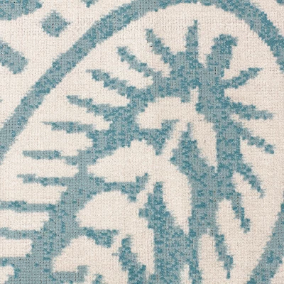 Vintage Medallion Outdoor Rug Turquoise - Opalhouse - Image 2