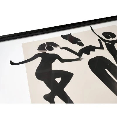 36" X 24" Paper Dolls 3D Collage Framed Art Black - Opalhouse™ Designed With Jungalow™ - Image 2