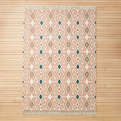 Tapestry Ogee Medallion Rug Blush - Opalhouse™ Designed With Jungalow™ - Image 4