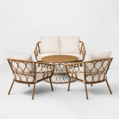 Britanna 4pc Patio Conversation Set - Natural - Opalhouseā¢