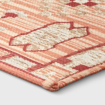 7'x10' Tapestry Rectangular Woven Outdoor Area Rug Red/Pink - Opalhouse⢠- Image 2