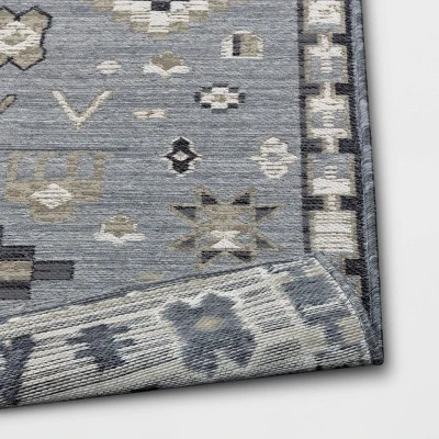 7'x10' Tapestry Rectangular Woven Outdoor Area Rug Gray - Opalhouse⢠- Image 3