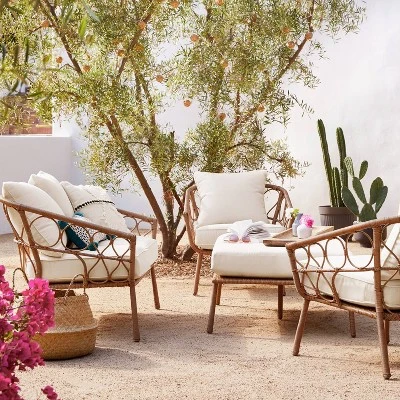 Britanna Oversized Patio Ottoman - Linen - Opalhouse⢠- Image 3