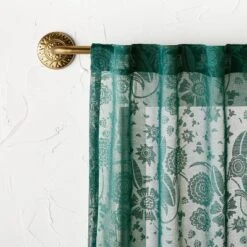 36"-66" Medallion Snap Grip French Curtain Rod Brass - Opalhouse™ Designed With Jungalow™