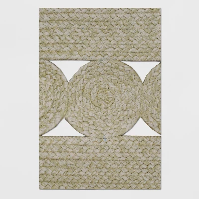 7' X 10' Braided Rectangle Tassels Outdoor Rug Neutral - Opalhouse⢠- Image 2